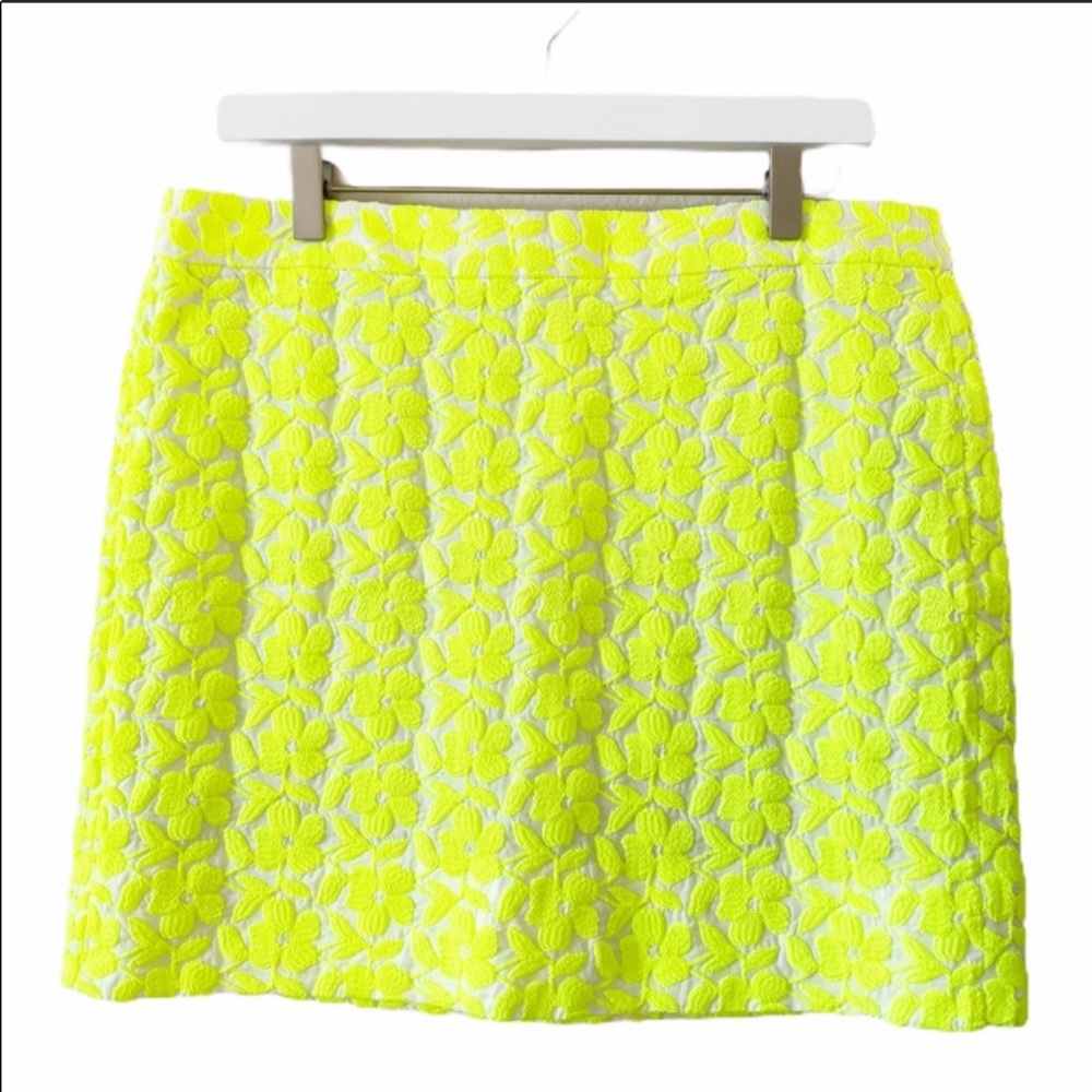 J. Crew Neon Yellow Mini Skirt